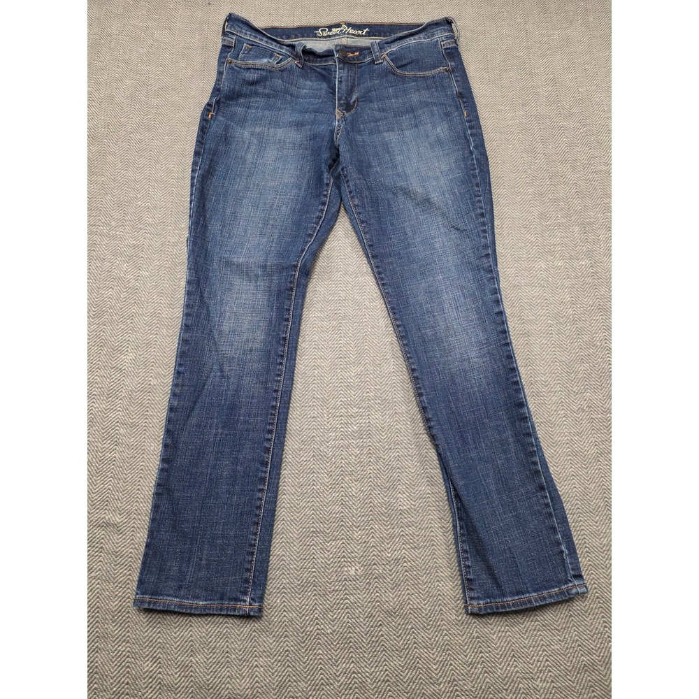 Old Navy Sweet Heart Blue Denim Jeans Women Size 8 Short Bootcut‎